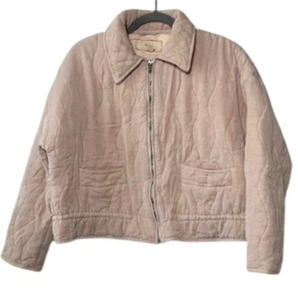 BLANKNYC Wink of Sleep Quilted Zip Up Jacket Womens XS Dusty Rose 40DJ6375‎